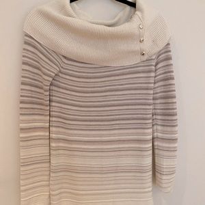 Cream sparkle cow lick sweater